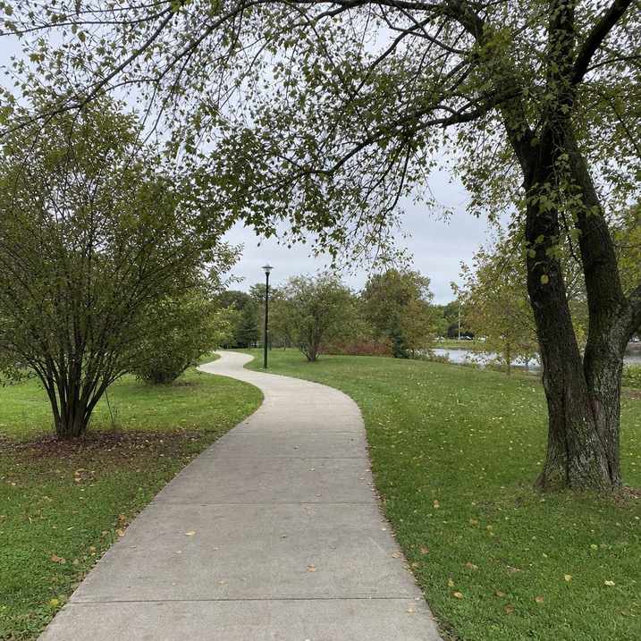 A pleasant looping park path inviting a regular walk